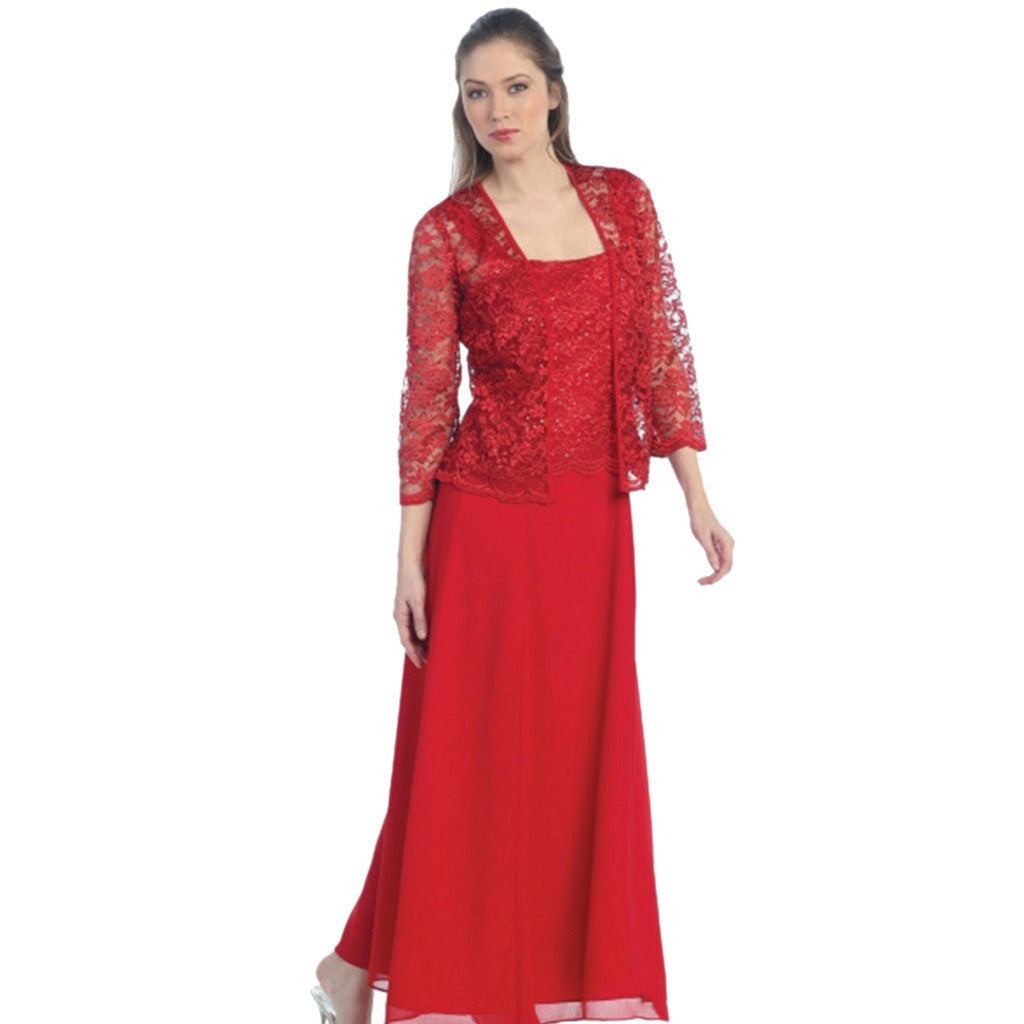 Amazon AliExpress Moda Europejski i amerykański styl Dwuczęściowy koronkowy kardigan Szyfonowa sukienka maxi Plus Size Odzież damska 9957