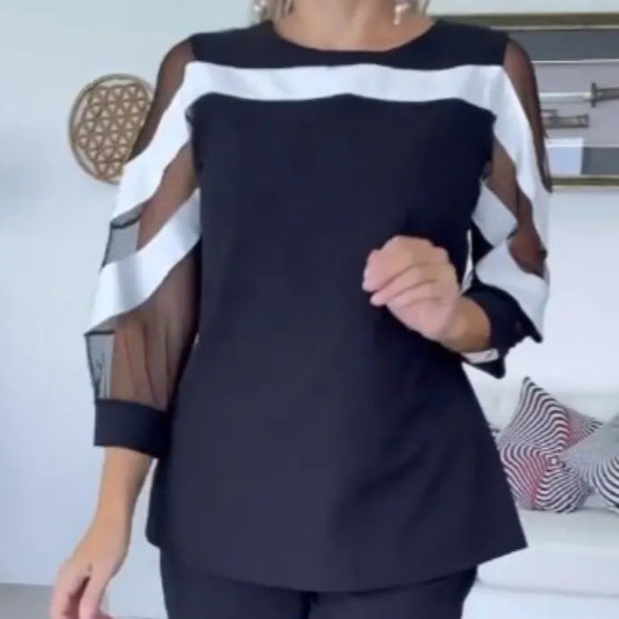 š„ć70%OFFććS-5XLć Top tricou la modÄ cu dungi diagonale