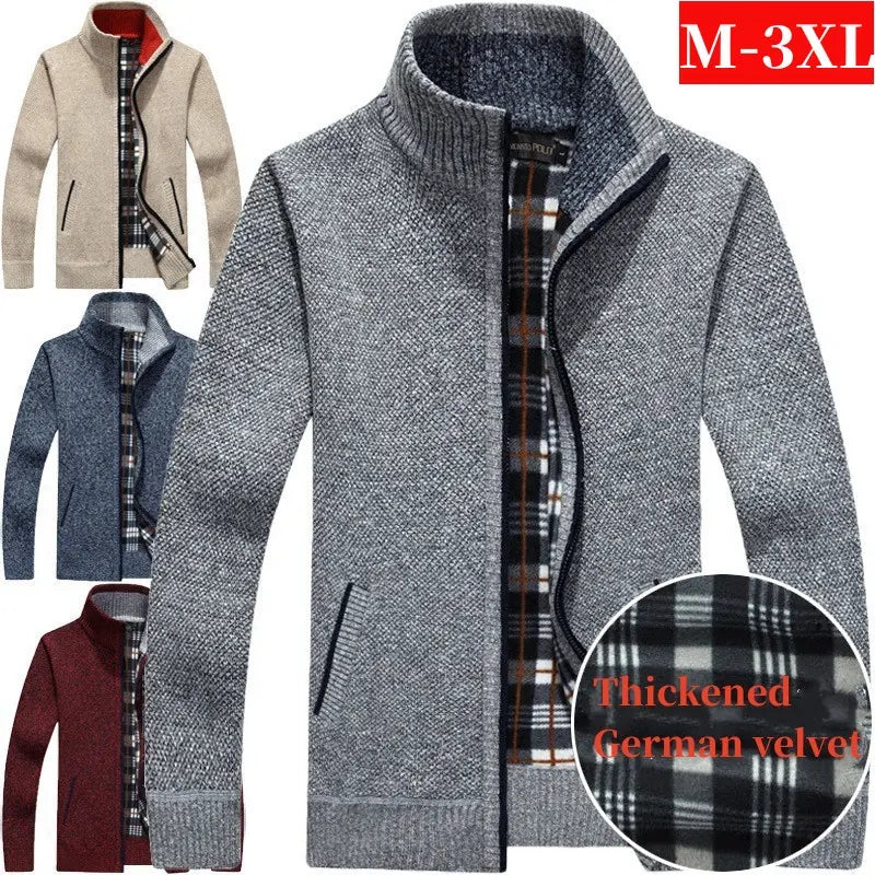 【M ~ 3XL】 2023 nou pulover largi pentru bărbați de toamnă și iarnă cu fermoar cu guler înalt dimensiune mare