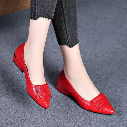 🔥【70% ZNIŻKI】【35-40】Nowe skórzane buty z antypoślizgową płaską podeszwą, wygodne i oddychające, modne i stylowe. 