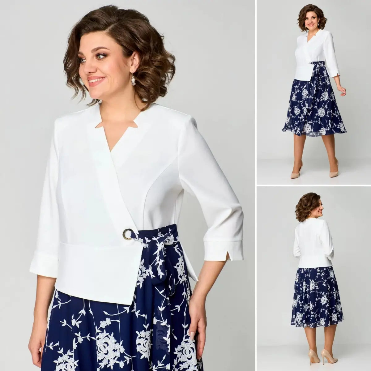 🔥【70% ZNIŻKI】【S-5XL】2024 Nowa niebiesko-biała świeża sukienka 