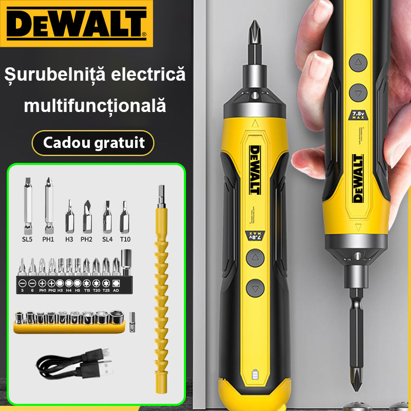 DeWalt przenośna wielofunkcyjna wkrętarka elektryczna, wysoki moment obrotowy 15 Nm 