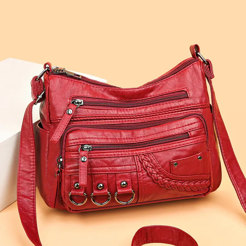 【Kup 1, a 2 dostaniesz gratis】2024 Nowa torba crossbody dla mamy, torba na ramię, miękka, prana skóra, uniwersalna torba dla kobiet 