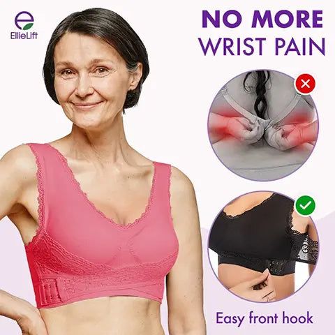 🔥Oferta specjalna (zestaw 3 sztuk) Wygodny biustonosz z koronką z przodu 