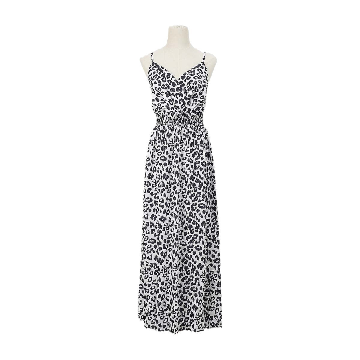 S-2XL-2024 Rochie de vară cu imprimeu leopard