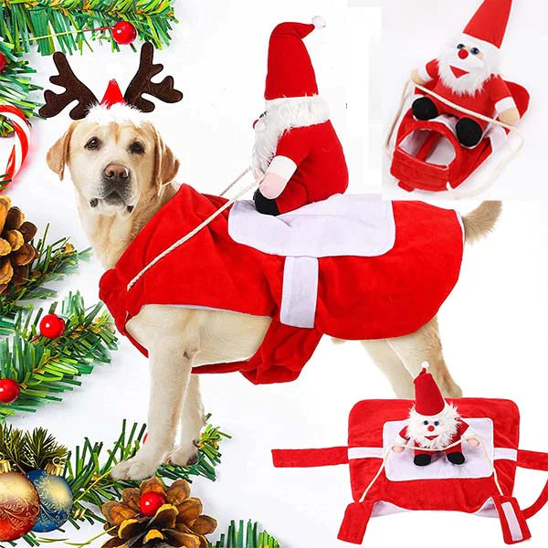 【Special de Crăciun】Haine haioase pentru câini Costum de Moș Crăciun Costume de petrecere