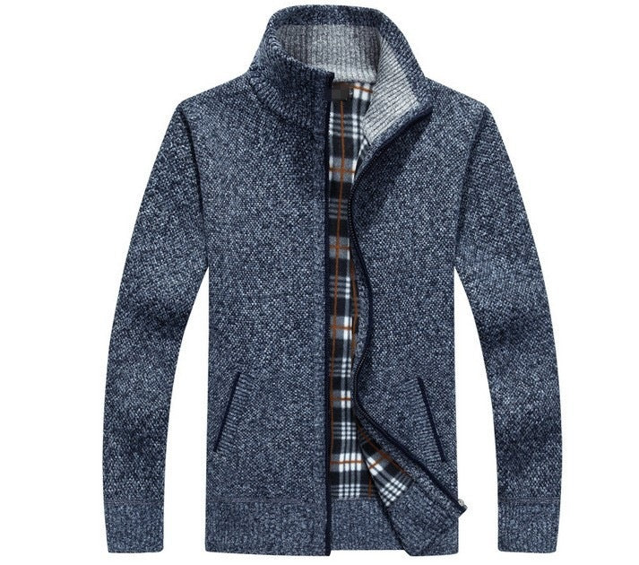 【M ~ 3XL】 2023 nou pulover largi pentru bărbați de toamnă și iarnă cu fermoar cu guler înalt dimensiune mare