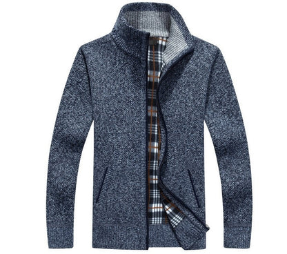【M ~ 3XL】 2023 nou pulover largi pentru bărbați de toamnă și iarnă cu fermoar cu guler înalt dimensiune mare