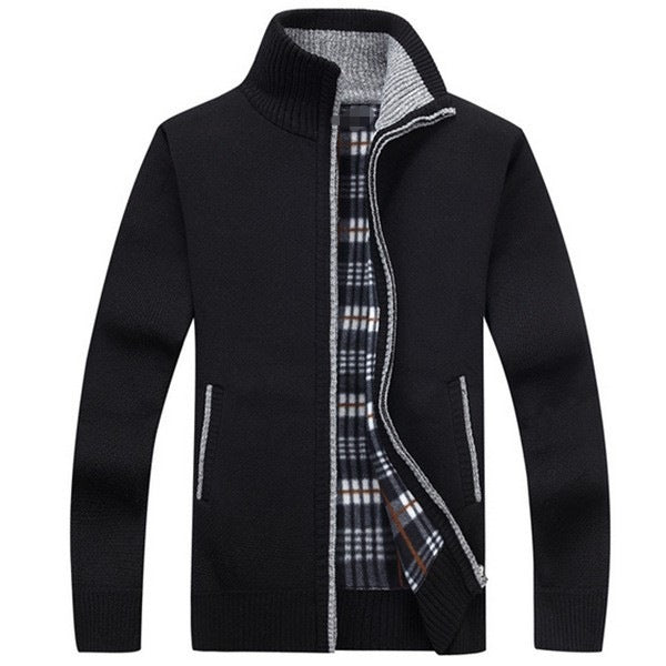 【M ~ 3XL】 2023 nou pulover largi pentru bărbați de toamnă și iarnă cu fermoar cu guler înalt dimensiune mare