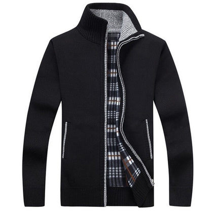 【M ~ 3XL】 2023 nou pulover largi pentru bărbați de toamnă și iarnă cu fermoar cu guler înalt dimensiune mare