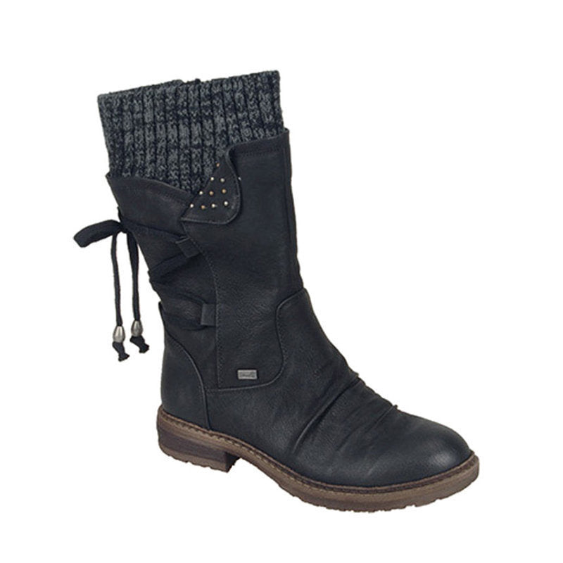 【35-43】Damskie ciepłe zimowe buty sznurowane 