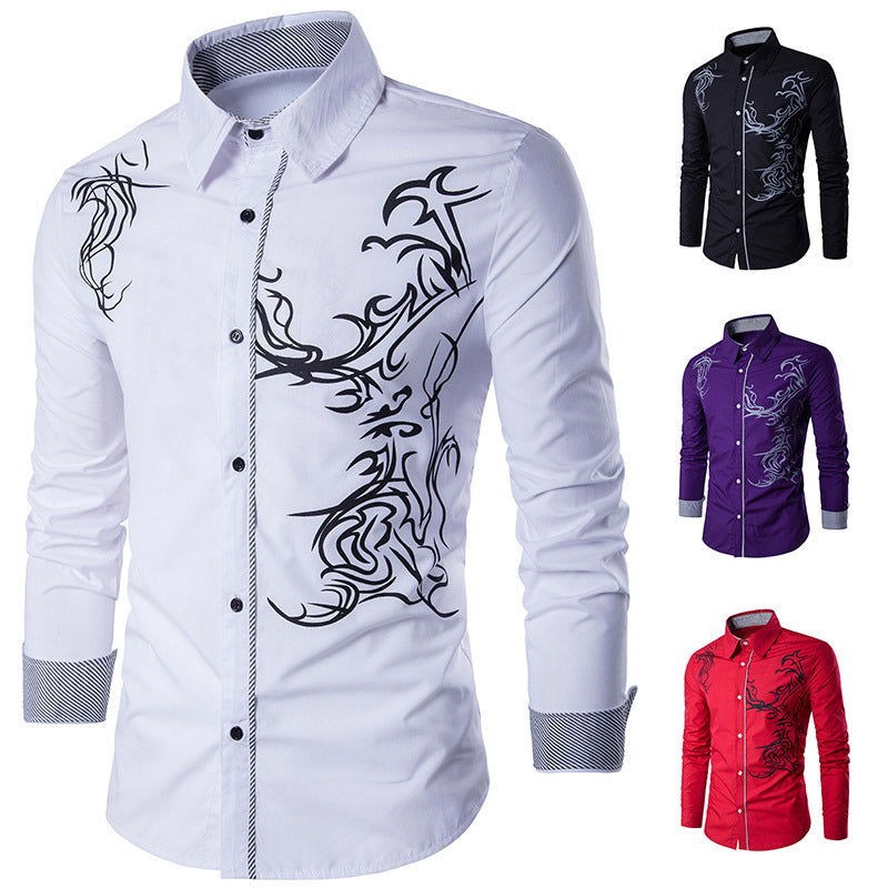 🔥【70% ZNIŻKI】【Kup 1, a 2 dostaniesz gratis】【M-3XL】2024 Męska koszula Slim Fit Dragon 