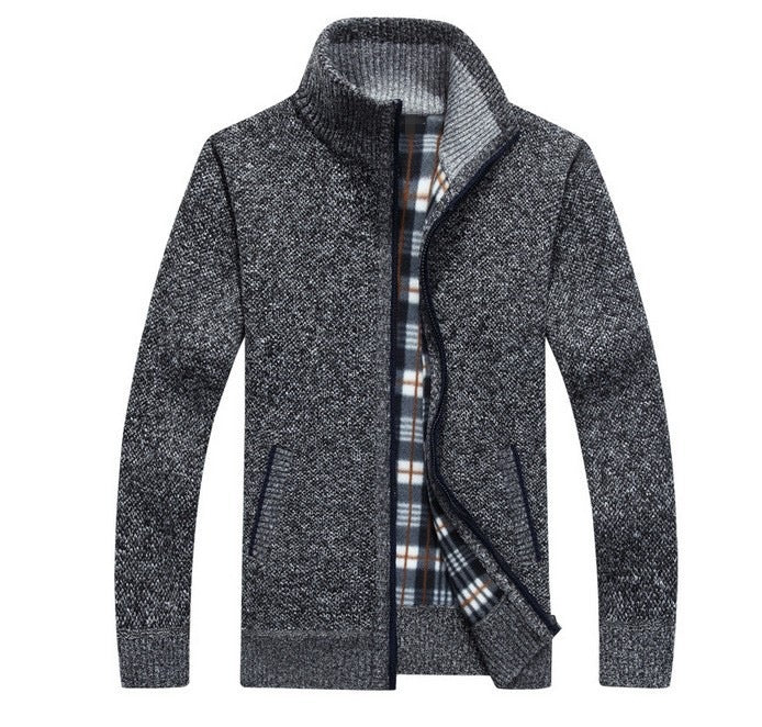 【M ~ 3XL】 2023 nou pulover largi pentru bărbați de toamnă și iarnă cu fermoar cu guler înalt dimensiune mare