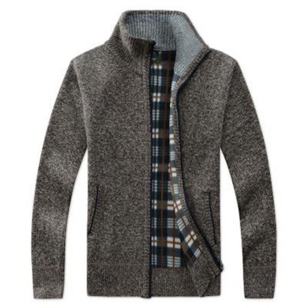 【M ~ 3XL】 2023 nou pulover largi pentru bărbați de toamnă și iarnă cu fermoar cu guler înalt dimensiune mare