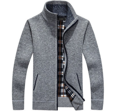 【M ~ 3XL】 2023 nou pulover largi pentru bărbați de toamnă și iarnă cu fermoar cu guler înalt dimensiune mare