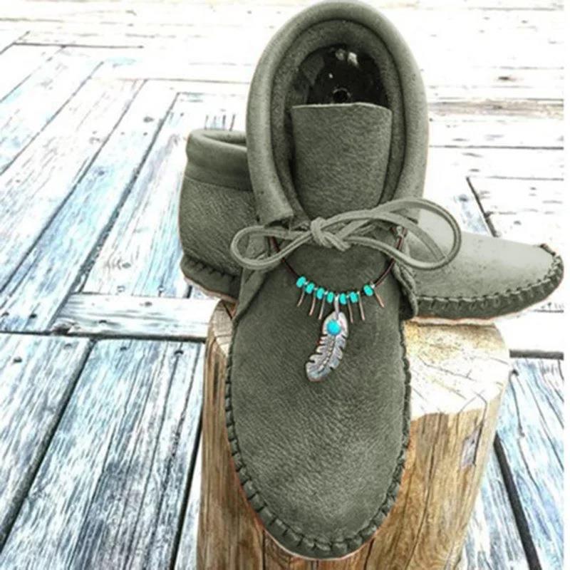 👢【35-43】2023 Damskie krótkie buty z piórami 