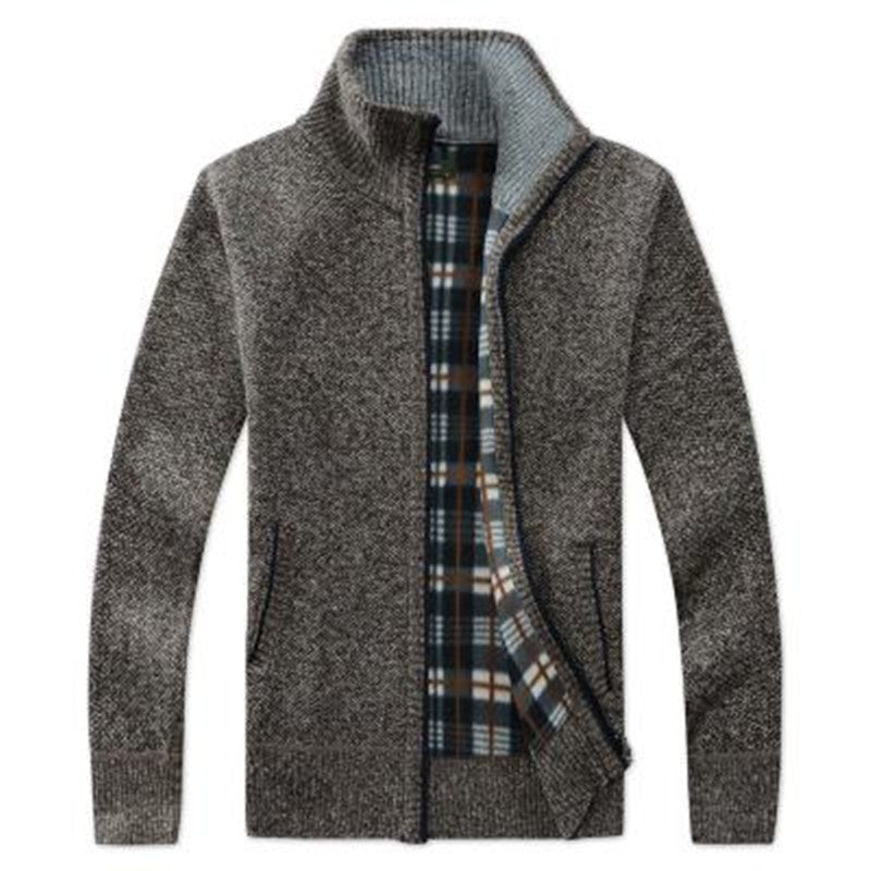 【M ~ 3XL】 2023 nou pulover largi pentru bărbați de toamnă și iarnă cu fermoar cu guler înalt dimensiune mare
