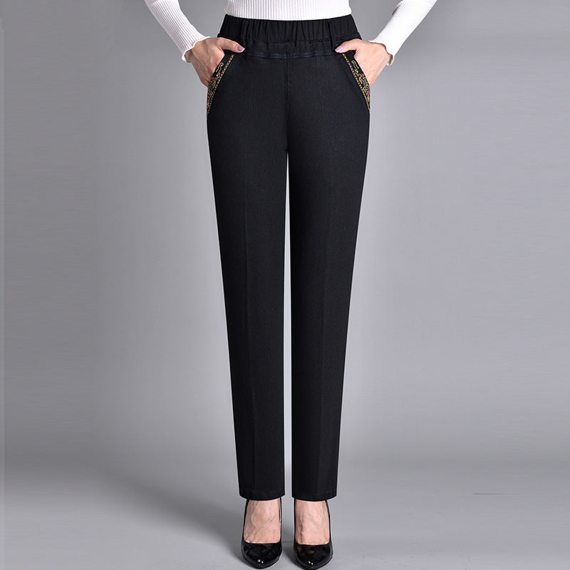 🔥【70% ZNIŻKI】【Kup 1, a 2 dostaniesz gratis】【XL-5XL】 2024 Wiosna Proste Elastyczne Damskie Jeansy Proste 