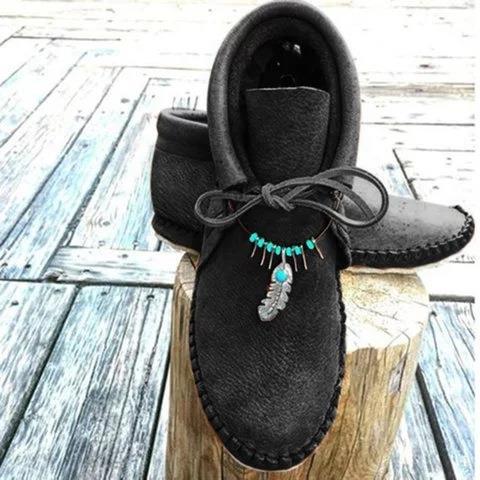 👢【35-43】2023 Damskie krótkie buty z piórami 